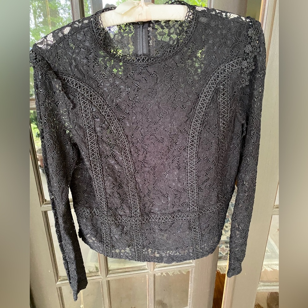 Elegant Black Lace Zara Top
